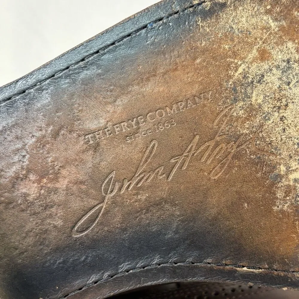 Frye John A. Frye James Wingtip Oxfords Shoe Brown leather Men's size 13D